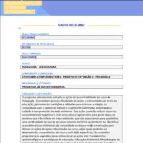Projeto de Extensão II Pedagogia