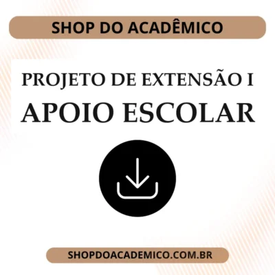 Projeto de Extensão I Apoio Escolar