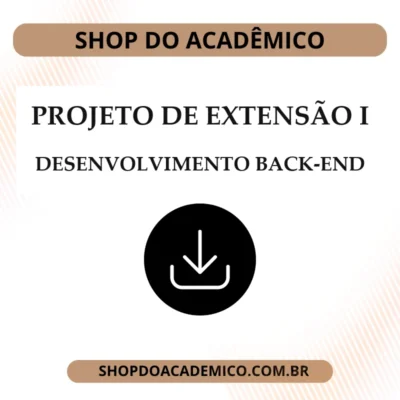Projeto de extensão I Desenvolvimento back-end